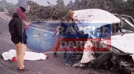 ट्रक-सुमो में भिड़ंत में हटिया के एक ही परिवार के महिला की मौत, 9 जख्मी, 6 गंभीर