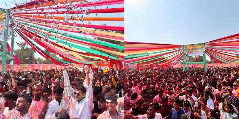 A wave of colours and music flowed in the Rangeela Dumka programme on Holi