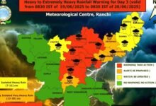 Ranchi District Administration issued heavy rain warning!