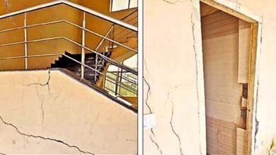 DSPMU building becomes a dangerous house constructed 3 years ago at a cost of Rs 35 crore