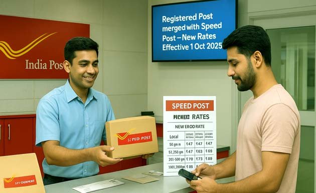 रजिस्टर्ड पोस्ट का स्पीड पोस्ट में विलय, नई दरें और ओटीपी सुविधा लागू