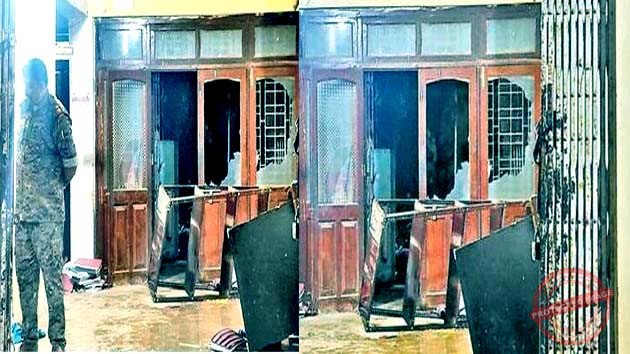 पंडरा ओपी थाना में तोड़फोड़, पुलिस पर हमला, ओपी प्रभारी गंभीर 1 Vandalism in Pandra OP police station attack on police OP in charge serious