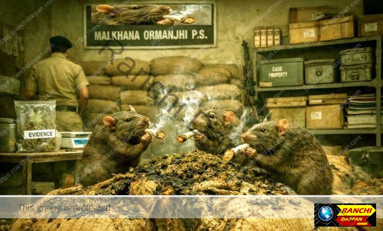 Rats have destroyed marijuana worth one crore rupees in the storeroom of Ormanjhi police station