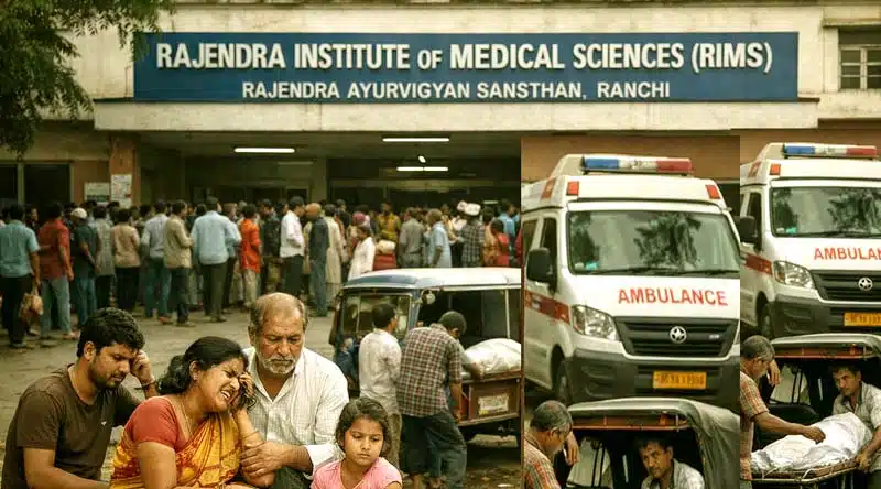 हवा में स्वास्थ्य मंत्री की घोषणाः रिम्स में मृतकों के परिजनों को न आर्थिक सहायता, न मोक्ष वाहन 10 Health Minister announcement No financial assistance or hearse service will be provided to the families of those who died at RIMS