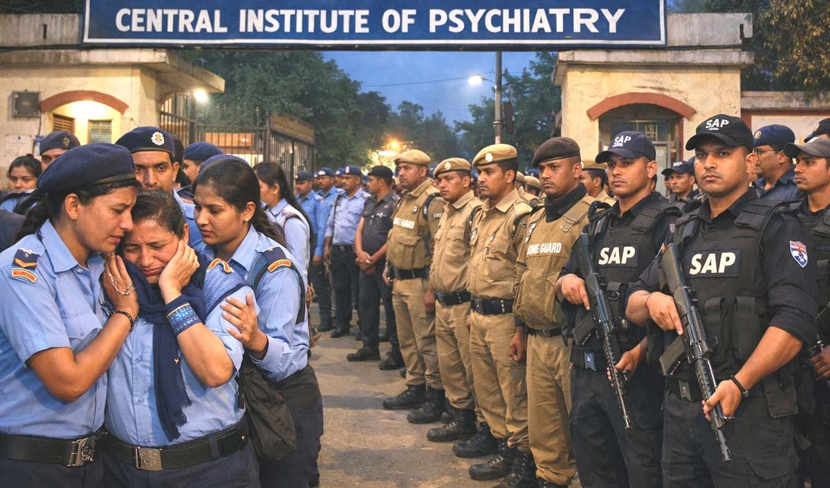 केंद्रीय मनः चिकित्सा संस्थान (सीआइपी) में शुक्रवार की रात से 156 निजी सुरक्षाकर्मियों को हटाने की कार्रवाई