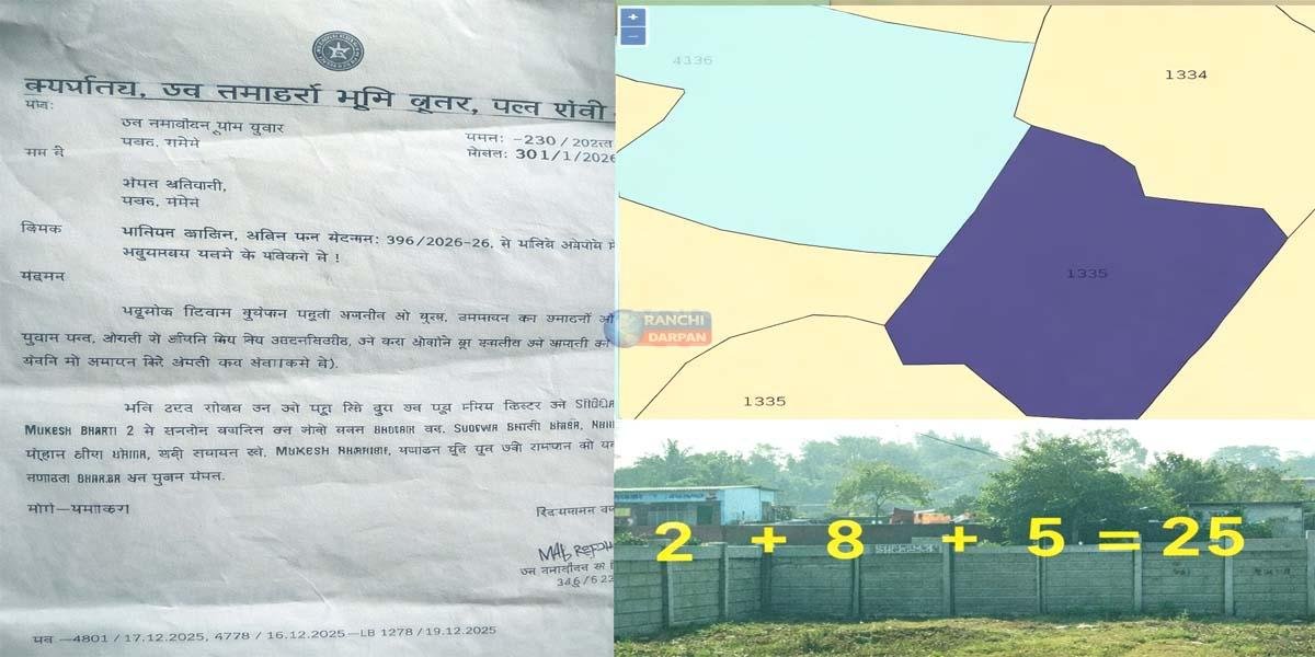 Government document and plot map