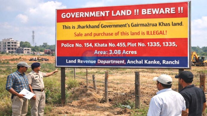 Kanke land fraud: गैरमजरूआ खास भूमि पर DC के आदेश से बोर्ड लगाया गया कांके फर्जी डीड जमाबंदी