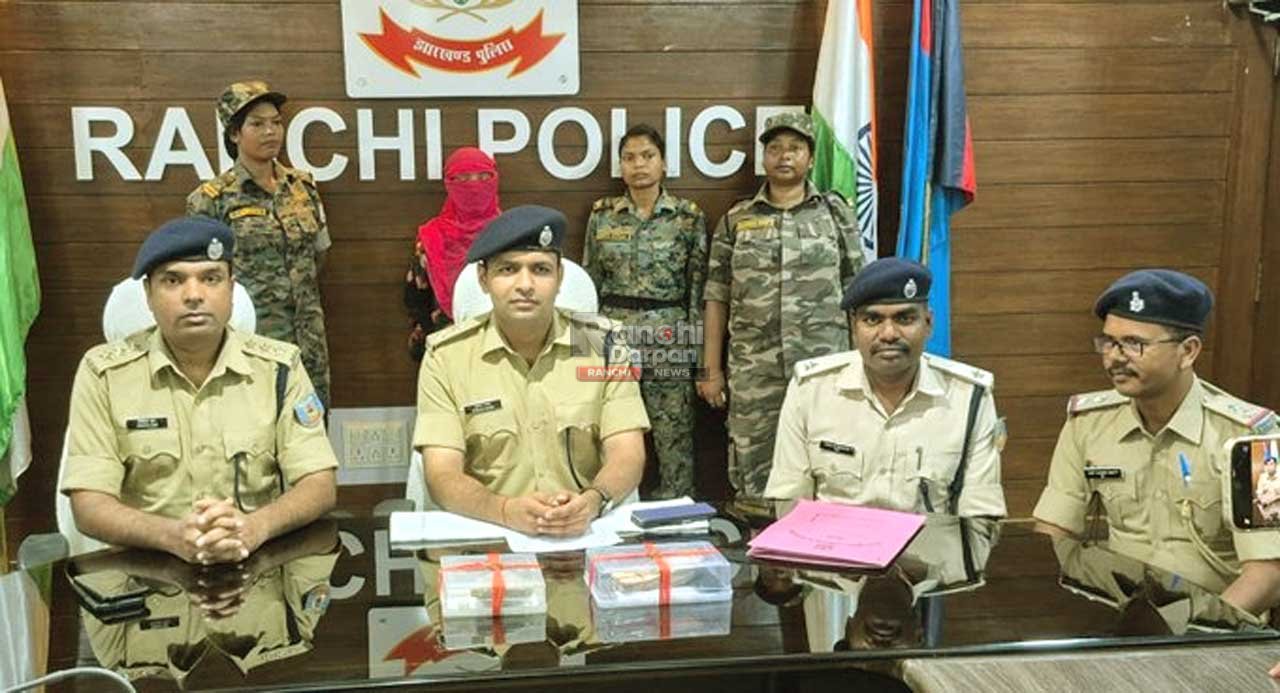 जुमार पुल बस स्टैंड के पास 5 लाख का ब्राउन शुगर के साथ महिला गिरफ्तार 1 Ranchi brown sugar seizure